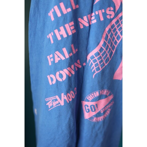 Vintage Tank Top Neon Surfer 90s Sand Volleyball Tournament Muscle Men's L - Picture 7 of 12